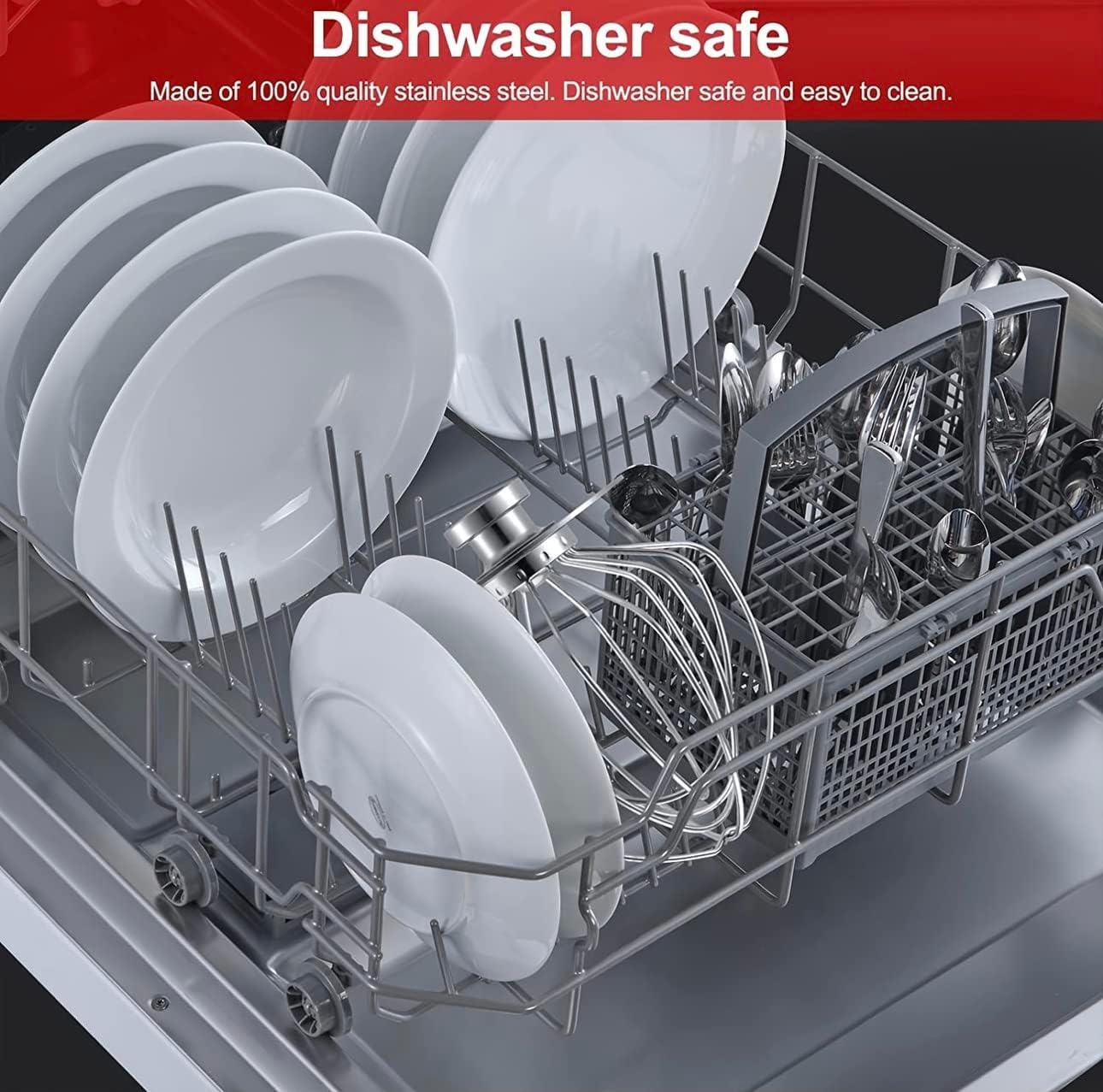 Welikekitchen Edelstahl Schneebesen für KitchenAid 4,3 L und 4,8 L Küchenmaschinen - KitchenTech