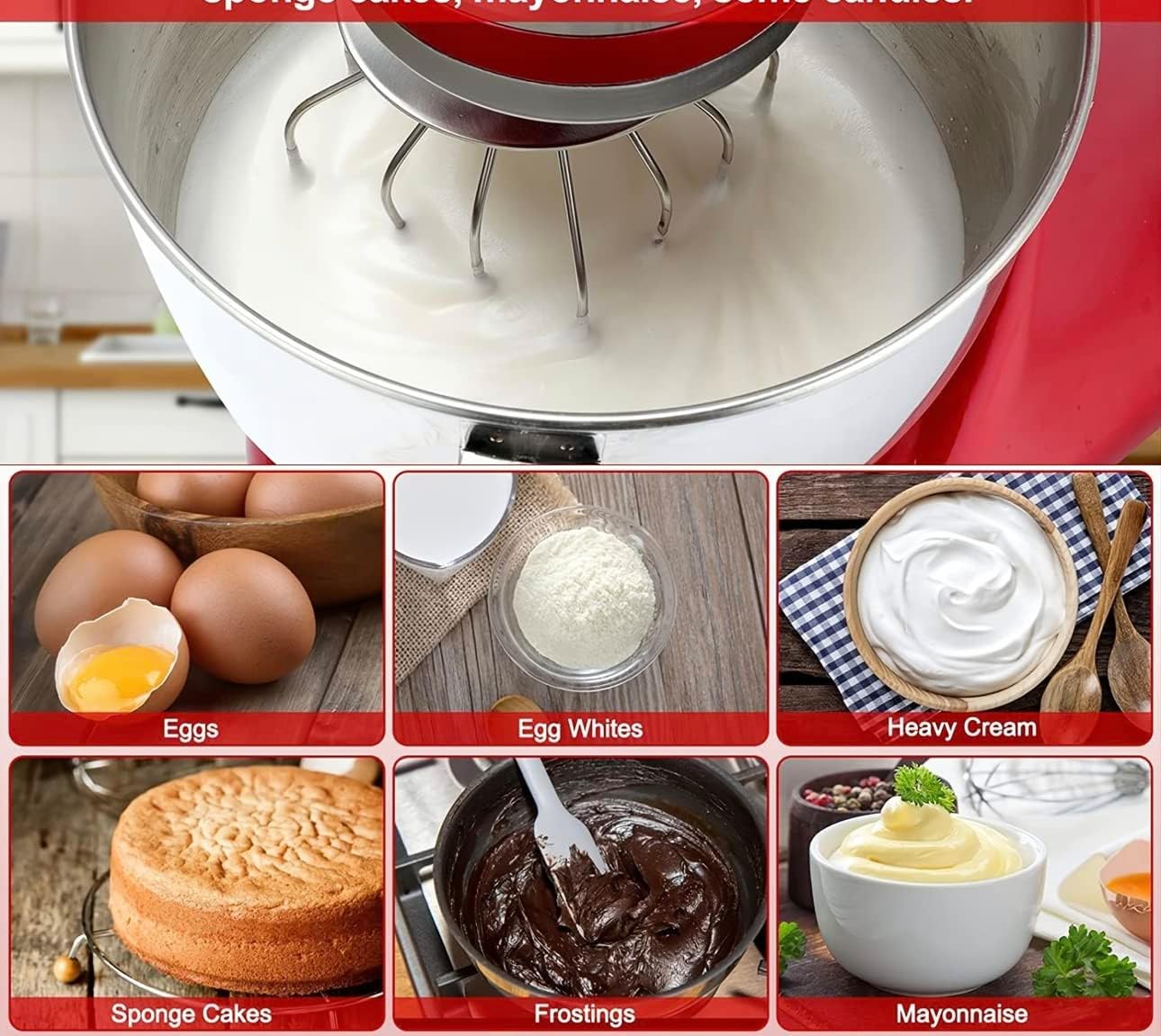 Welikekitchen Edelstahl Schneebesen für KitchenAid 4,3 L und 4,8 L Küchenmaschinen - KitchenTech